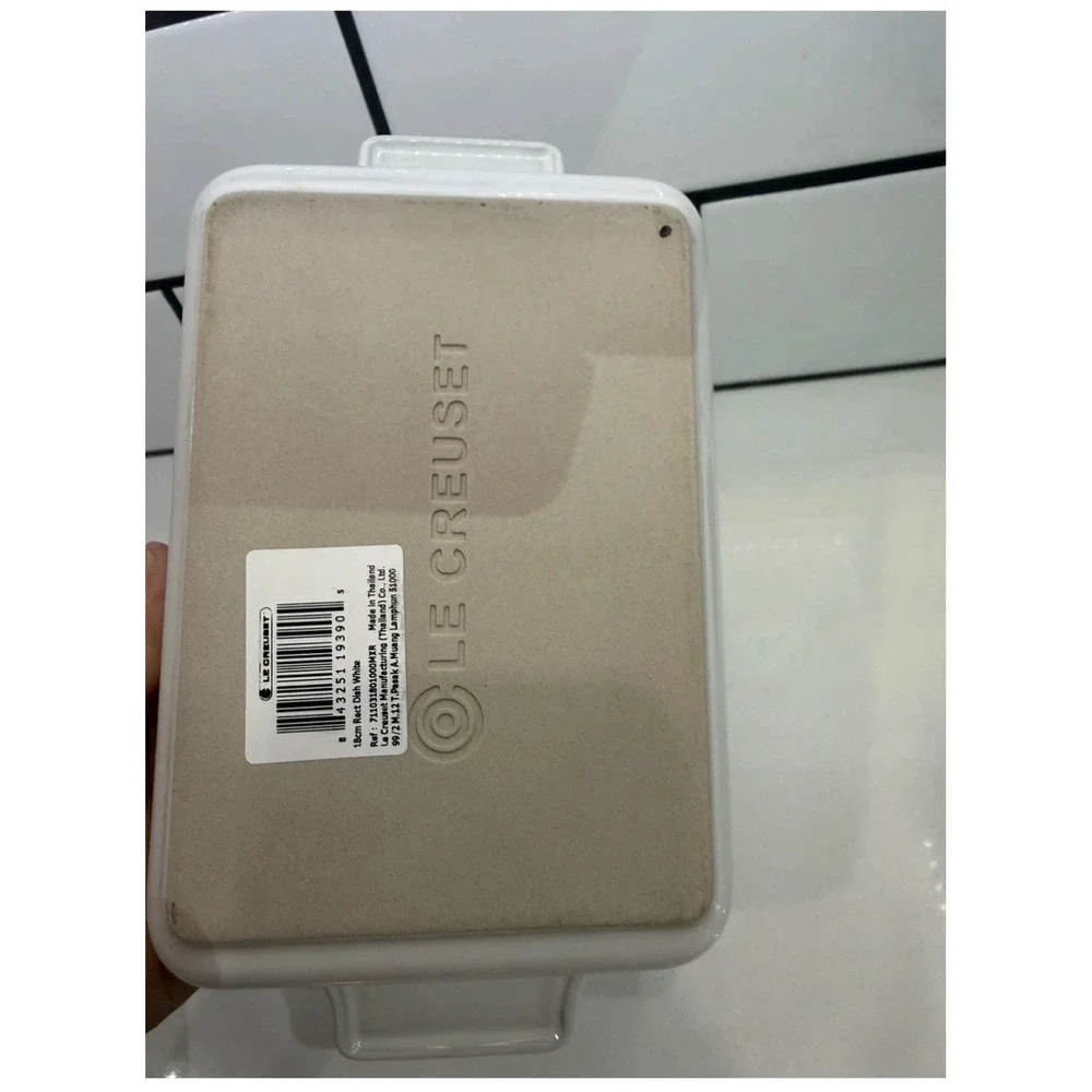 NEW!! Le Creuset White‎ 18 cm Rectangular Baking Dish Stoneware, 7.25